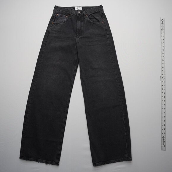 AGOLDE Low Curve Jeans in Black Tar Size 25 - Picture 3 of 12